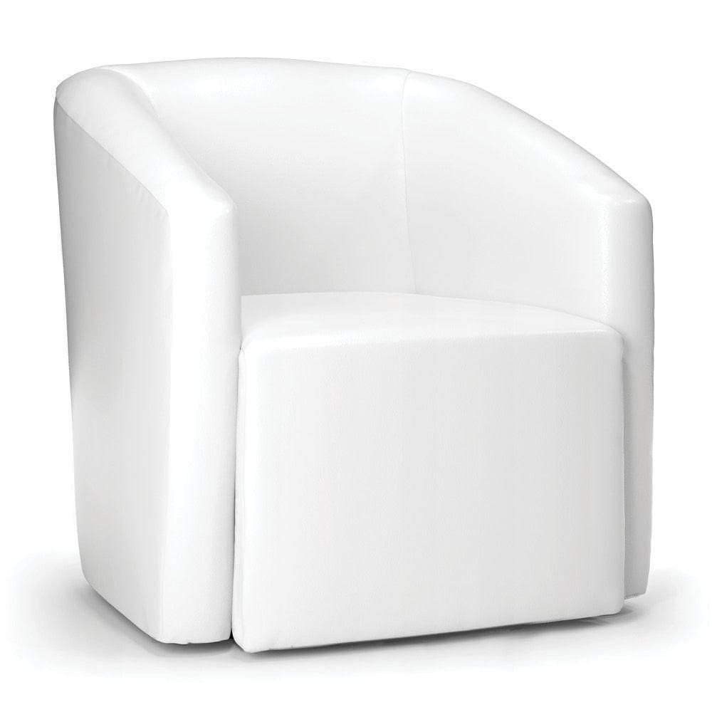 Poltrona Decorativa Orgânica Stella Max Sintético Pu Branco D03 - D`rossi