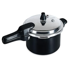 Panela De Pressão Indução Brinox Antiaderente Ceramic Life Super 22 Cm 5,4 L Preto Preto