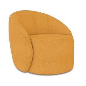 Poltrona Decorativa Orgânica Lua Bouclê Mostarda D03 - D`rossi