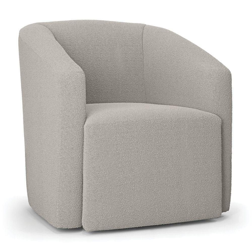 Poltrona Decorativa Orgânica Stella Max Bouclê Cinza D03 - D`rossi