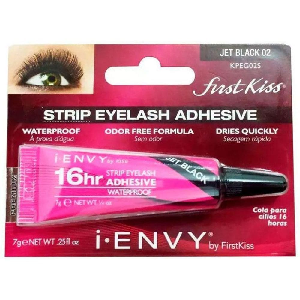 Cola Cilios First Kiss Jet Black 02 Longa Duração 7G