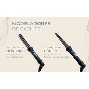 Modelador Cônico De Cachos Curling Wand 1/2 - Kiss New York