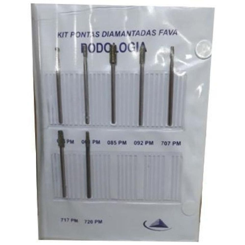 Kit 7 Brocas Pm Pontas Diamantadas Podologia 501 Pod Fava