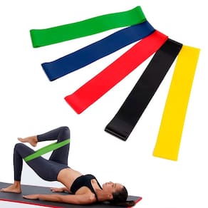 Kit 5 Elásticos Intensidade Diferentes Para Treino Academia
