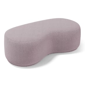 Puff Decorativo Living Aisha Orgânico 02 Lugares Bouclê Rosê - Abmaza