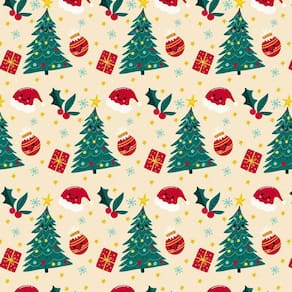 Papel De Parede Adesivo Árvore Natalina Amarelo Decorativo