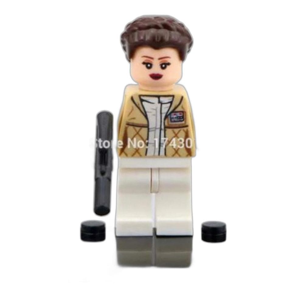 Boneco Princesa Leia Colete Blocos De Montar Star Wars