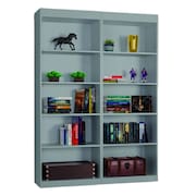 Kit 2 Estantes Livreiro Office Multiuso 8 Prateleiras Cinza J&A