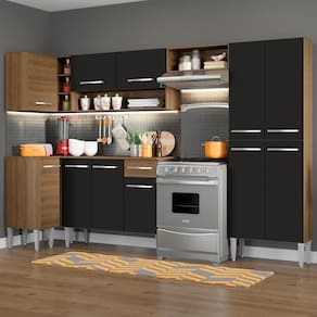 Cozinha Canto Emilly Armário Balcão 11 Porta 1 Gaveta Madesa