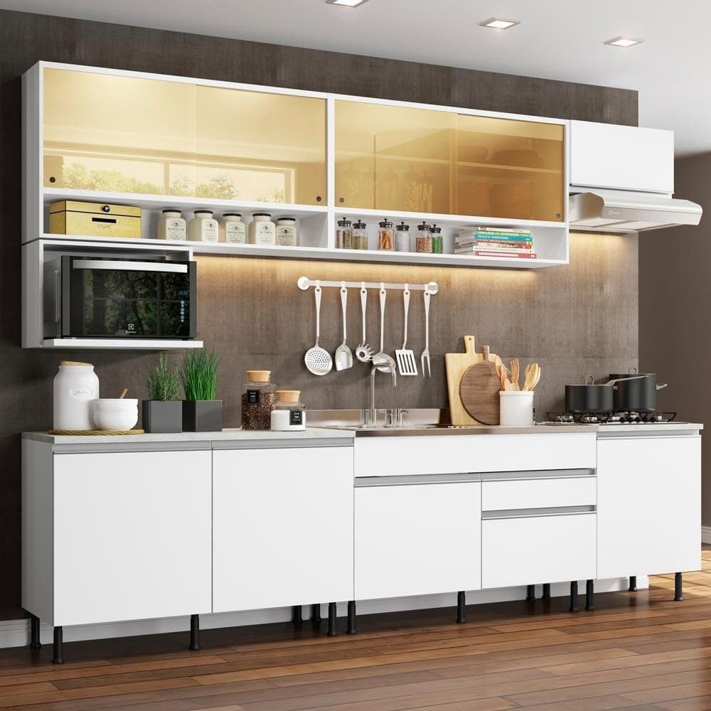 Cozinha Completa Verona Armário/Balcão s/ Tampo e Pia Madesa
