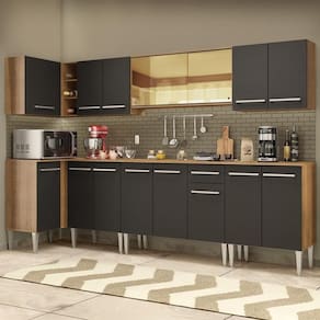 Cozinha Completa de Canto Emilly Mega Madesa