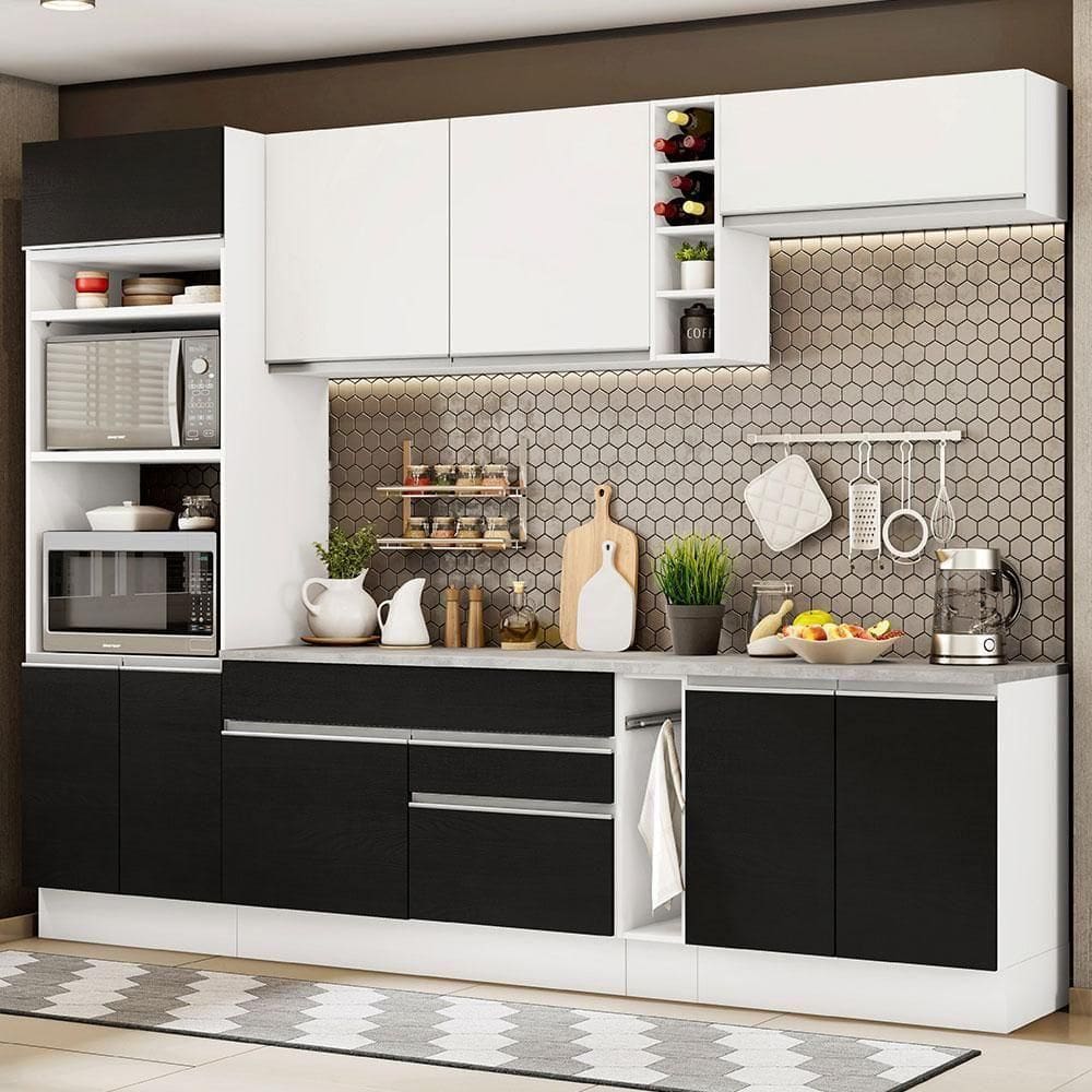 Cozinha Completa Vicenza com Armário e Balcão + Tampo Madesa