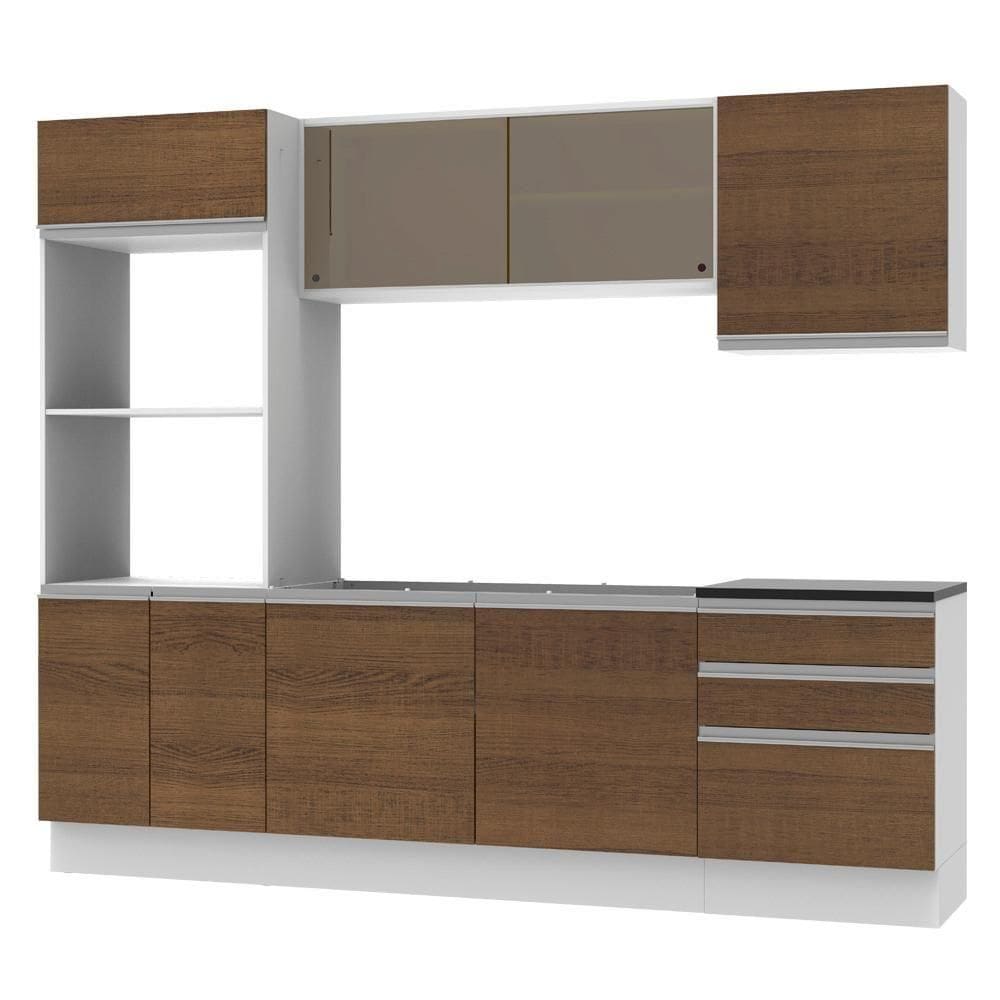 Cozinha Acordes Glamy Armário Torre Balcão MDF Rustic Madesa