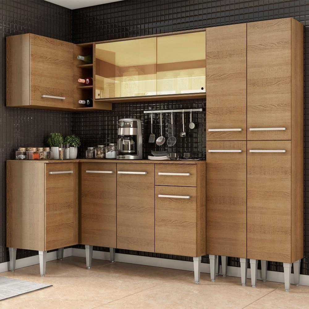 Cozinha Completa de Canto Madesa Emilly Line