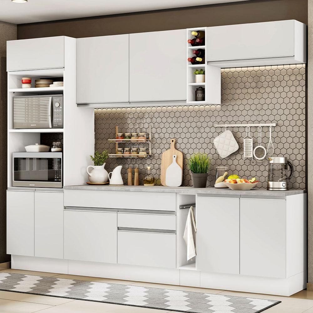 Cozinha Completa Vicenza com Armário e Balcão + Tampo Madesa