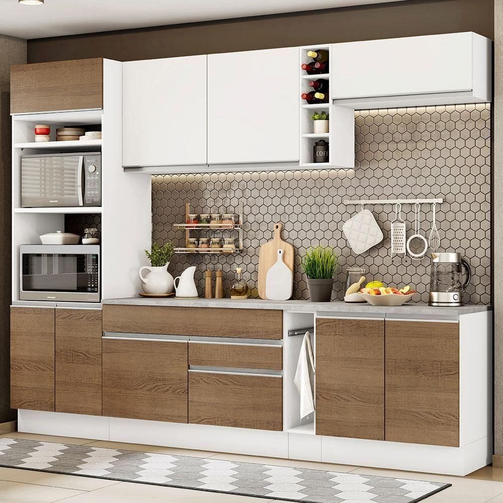 Cozinha Completa Vicenza com Armário e Balcão + Tampo Madesa