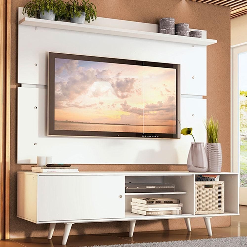 Rack Dubai e Painel p/ TV até 65\\ Branco Madesa