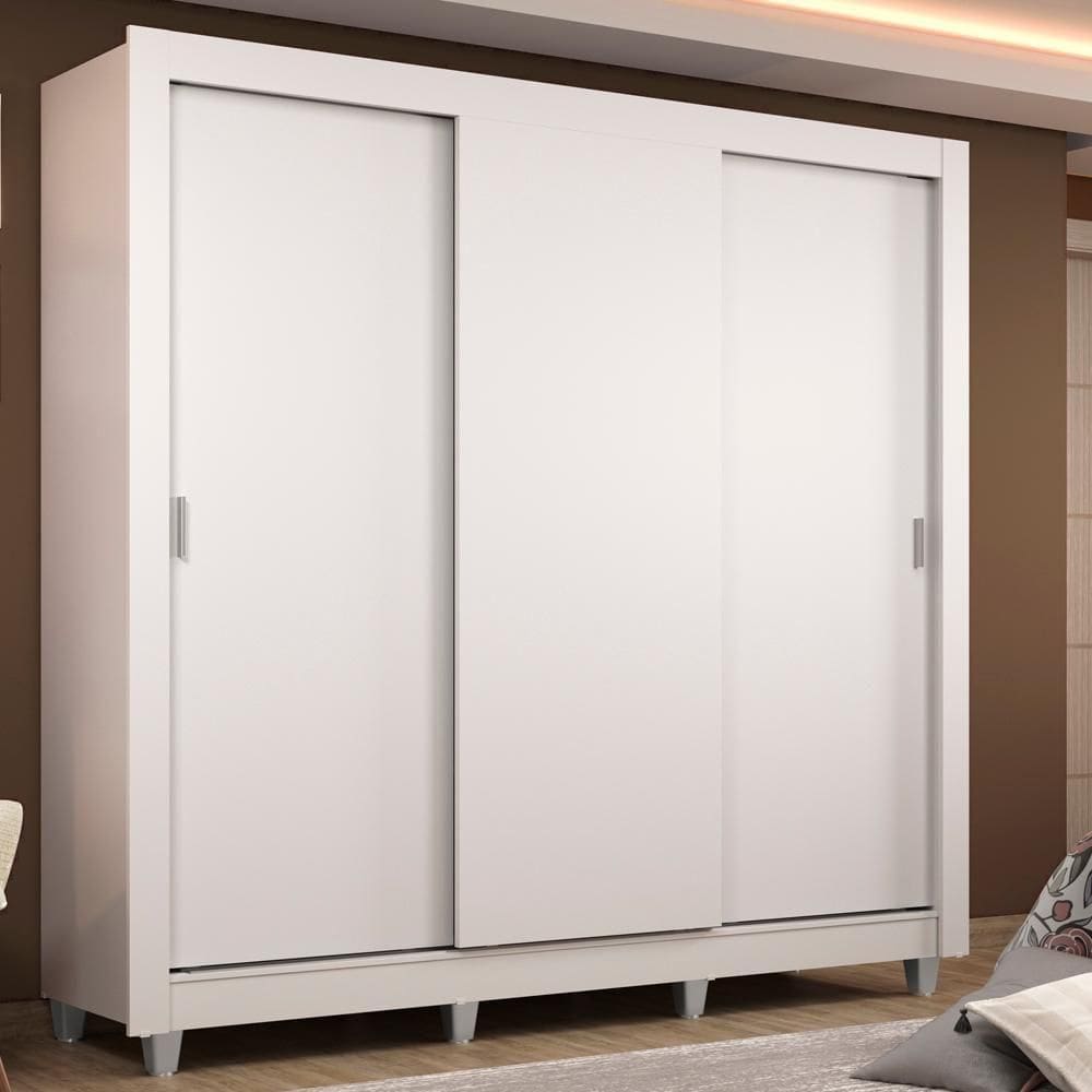 Guarda Roupa Casal Lyon 3 Portas de Correr 2 Gavetas Madesa
