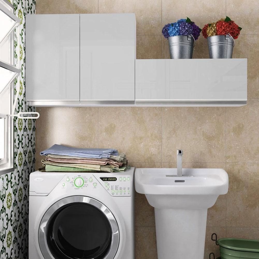 Kit Área Serviço Acordes Glamy MDF2 Armários Aéreos Madesa