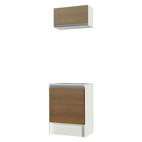 Kit Armário Aéreo e Balcão Topazio 60cm 2 Portas Madesa