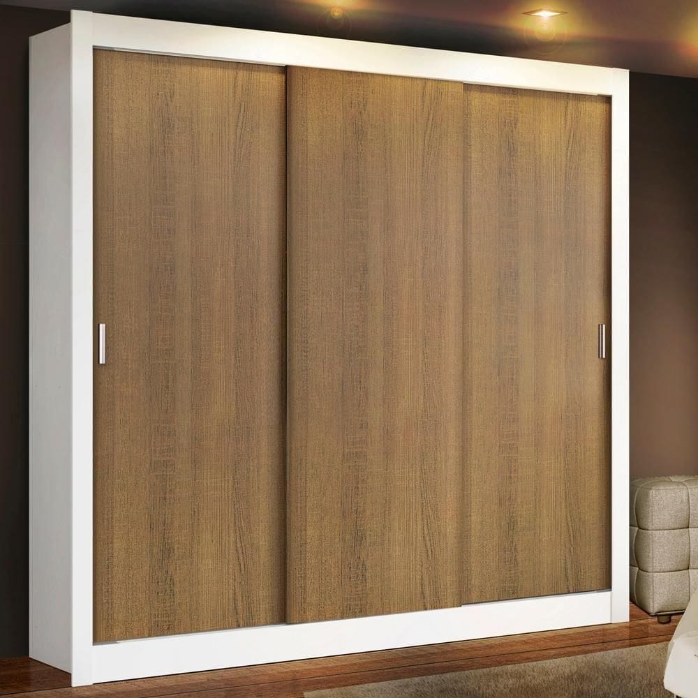 Guarda Roupa Casal Plus 3 Portas Correr 4 Gavetas Madesa