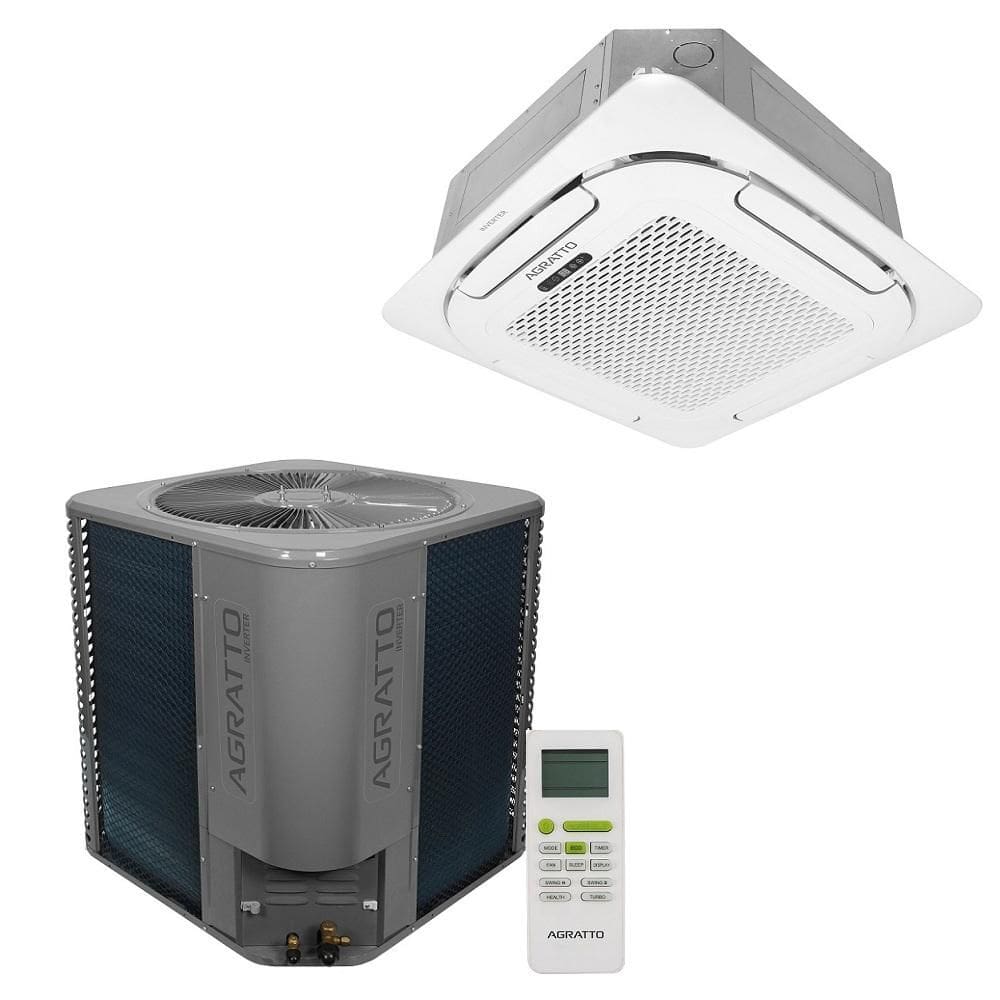 Ar Condicionado Split Agratto Cassete 4 Vias Inverter 55.000 BTU/h Frio Monofásico Branco LCI60F-02 - 220V