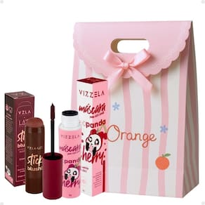 Kit Presente: Blush Stick Red e Máscara de Cílios No Panda Bordô