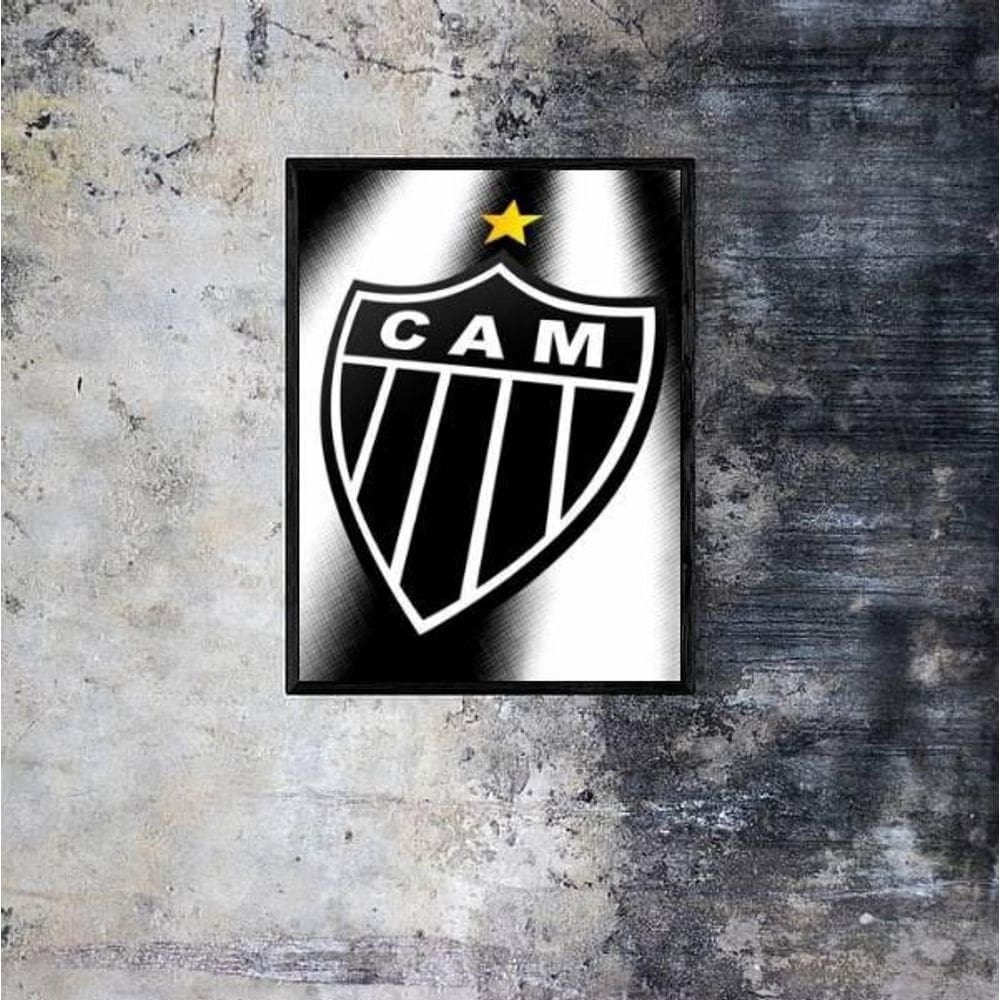 Quadro Decorativo Escudo Projetado Atlético Mg