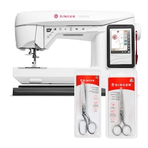Kit Máquina de Bordar EM9305 + Tesoura 8" Tecido e Tesoura para Bordado Bivolt