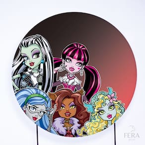 Painel Decorativo para Festa 1,30x1,30 metros Vesti Fácil com Elástico Monster High - Fera Print
