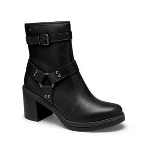 bota feminina Dakota com zíper preta salto alto