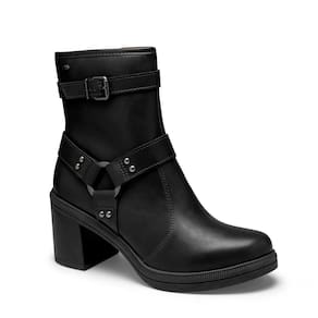 bota feminina Dakota com zíper preta salto alto