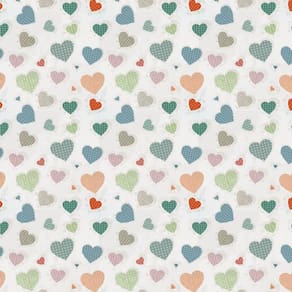 Papel De Parede Adesivo Corações Coloridos Decorativo Teen