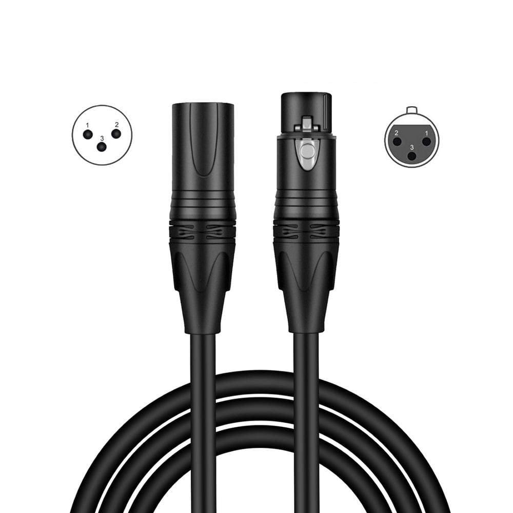 Cabo De Áudio Xlr 3Pin Macho X Fêmea Balanceado  10 Metros 