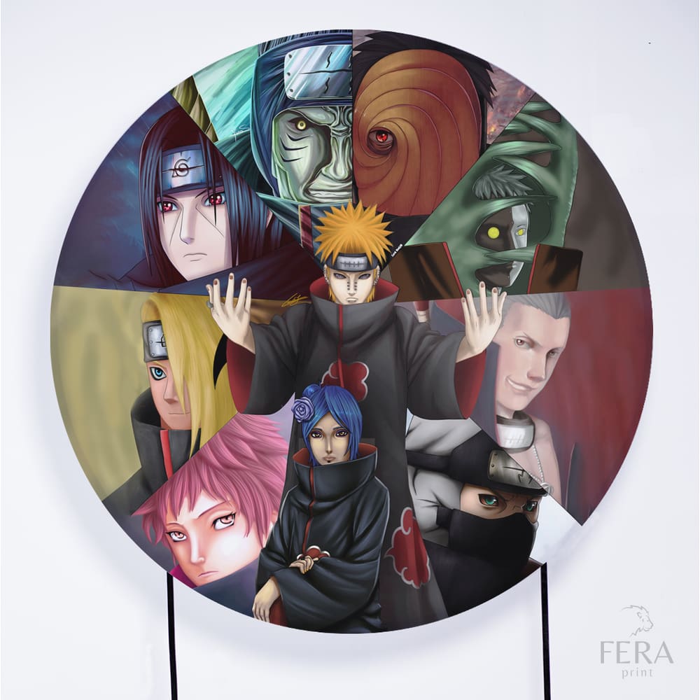Painel Decorativo para Festa 1,30x1,30 metros Vesti Fácil com Elástico Naruto - Fera Print
