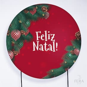 Painel Decorativo para Festa 1,30x1,30 metros Vesti Fácil com Elástico Natal - Fera Print