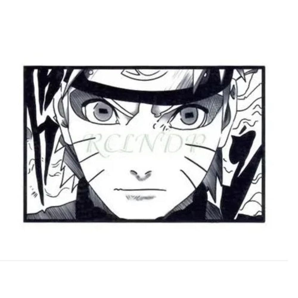 Cartela Tatuagem Temporária Delicada Anime Naruto.