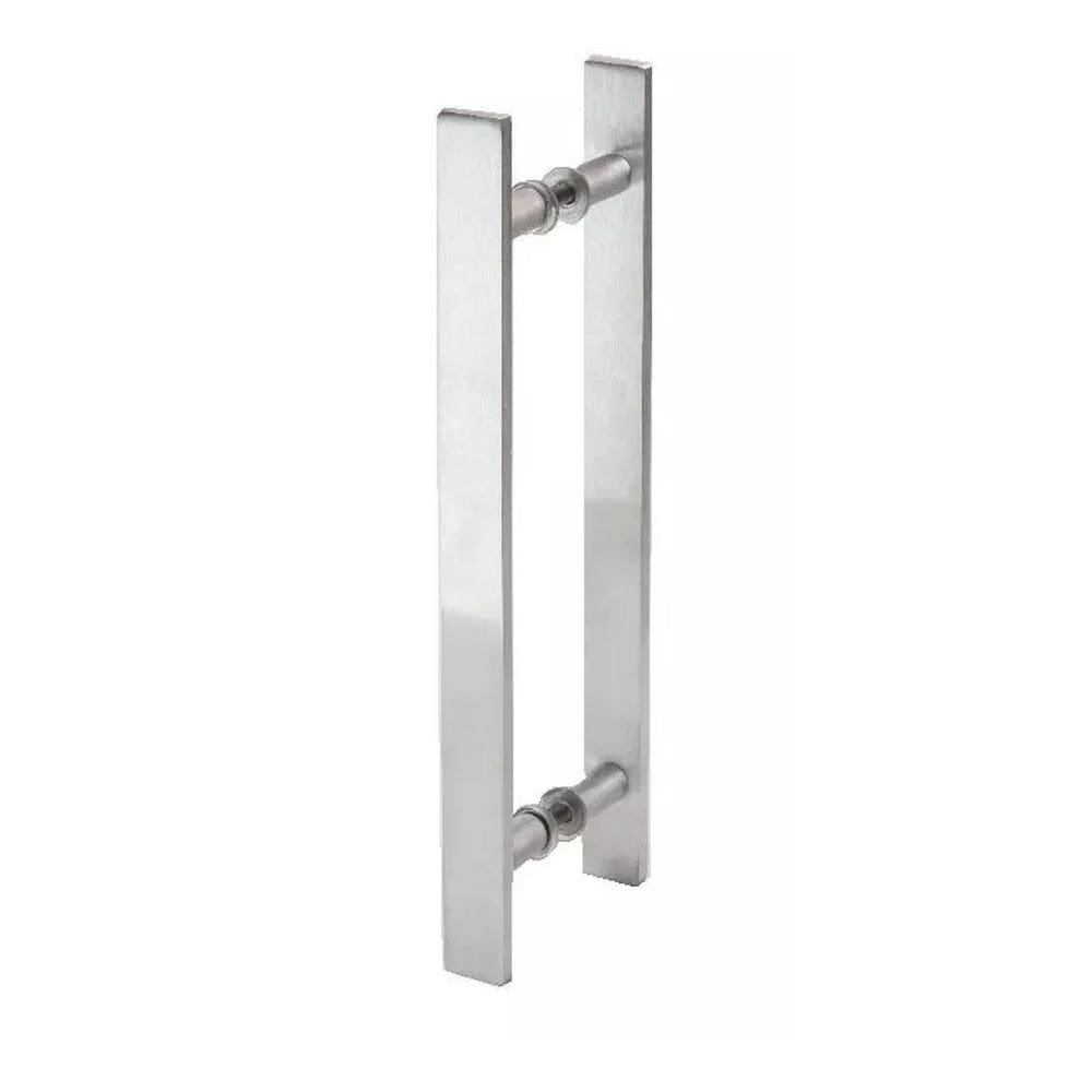 Puxador Para Porta Pivotante Barra Chata Reto Escovado 50Cm