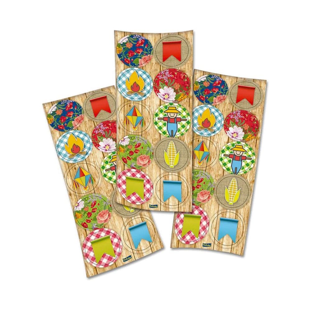 Adesivos Decorativos Para De Festa Junina Arraiá Com 30 Un