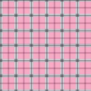 Papel De Parede Xadrez Rosa E Cinza Autocolante Sala Quarto
