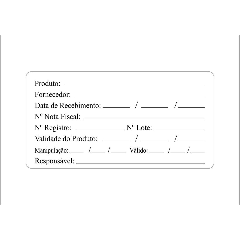 Rolo Com 1.000 Etiquetas Adesivas Couchê - Modelo 2