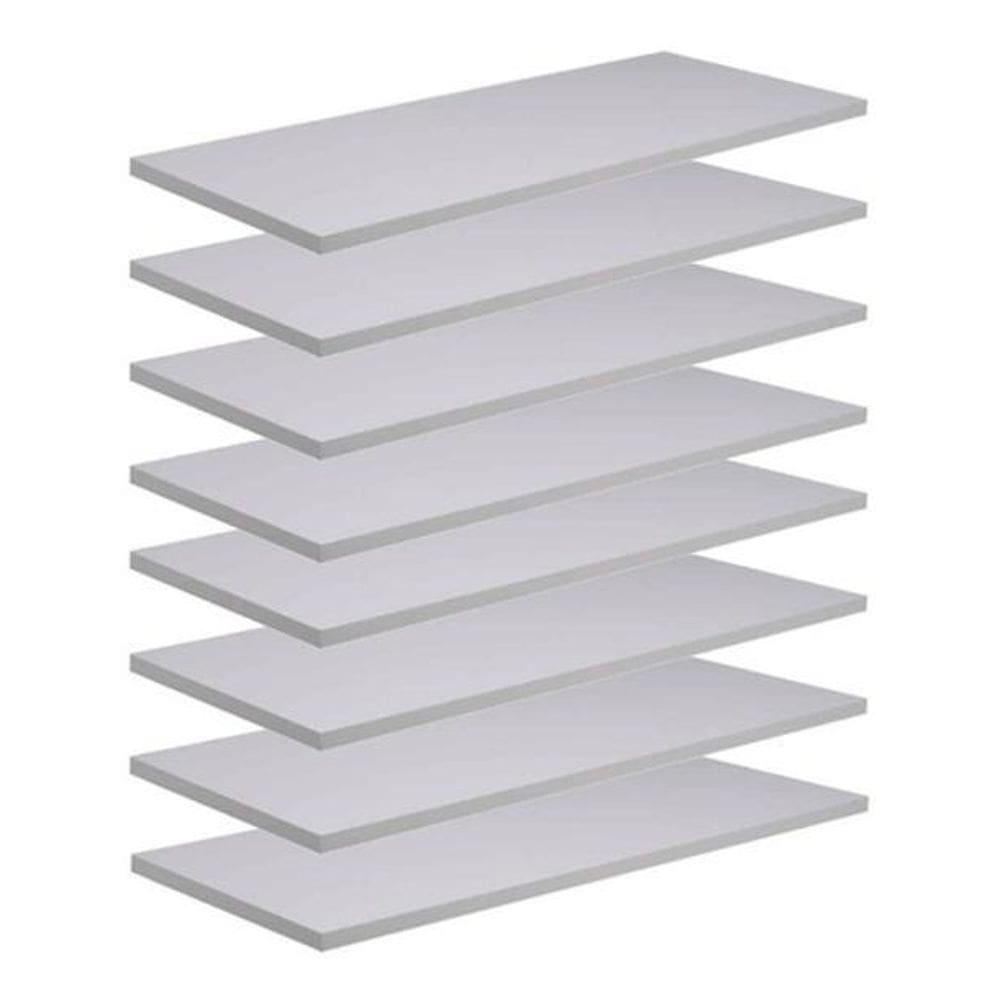 Prateleiras Lisa Kelan 60x10 Branco Fosco 8 Unidades