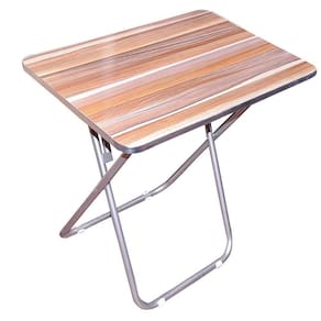 Mesa Portatil Aluminio Madeira Camping Festa Suporte Notebook Dobravel 70X50cm Home Office Multiuso Estudo Jantar