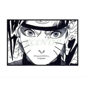 Cartela Tatuagem Temporária Delicada Anime Naruto.