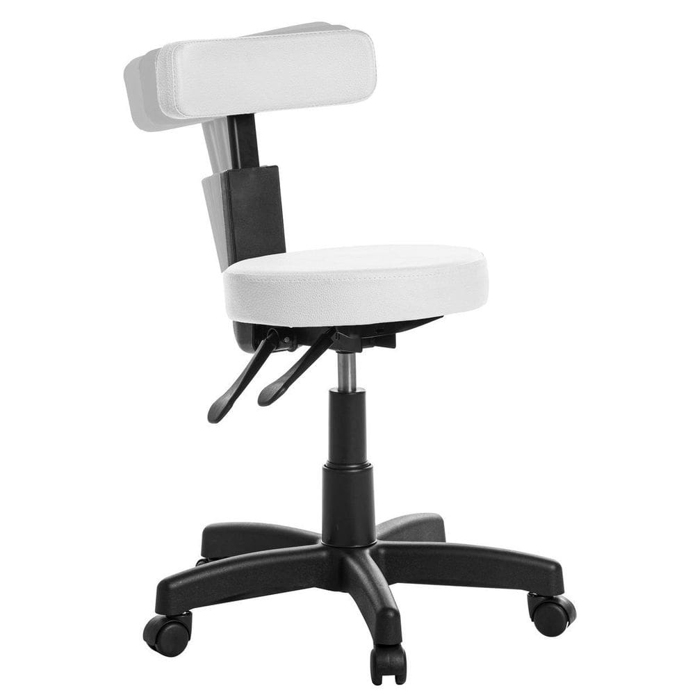 Cadeira Mocho Ergonômica Estética Clinica Rv Branco