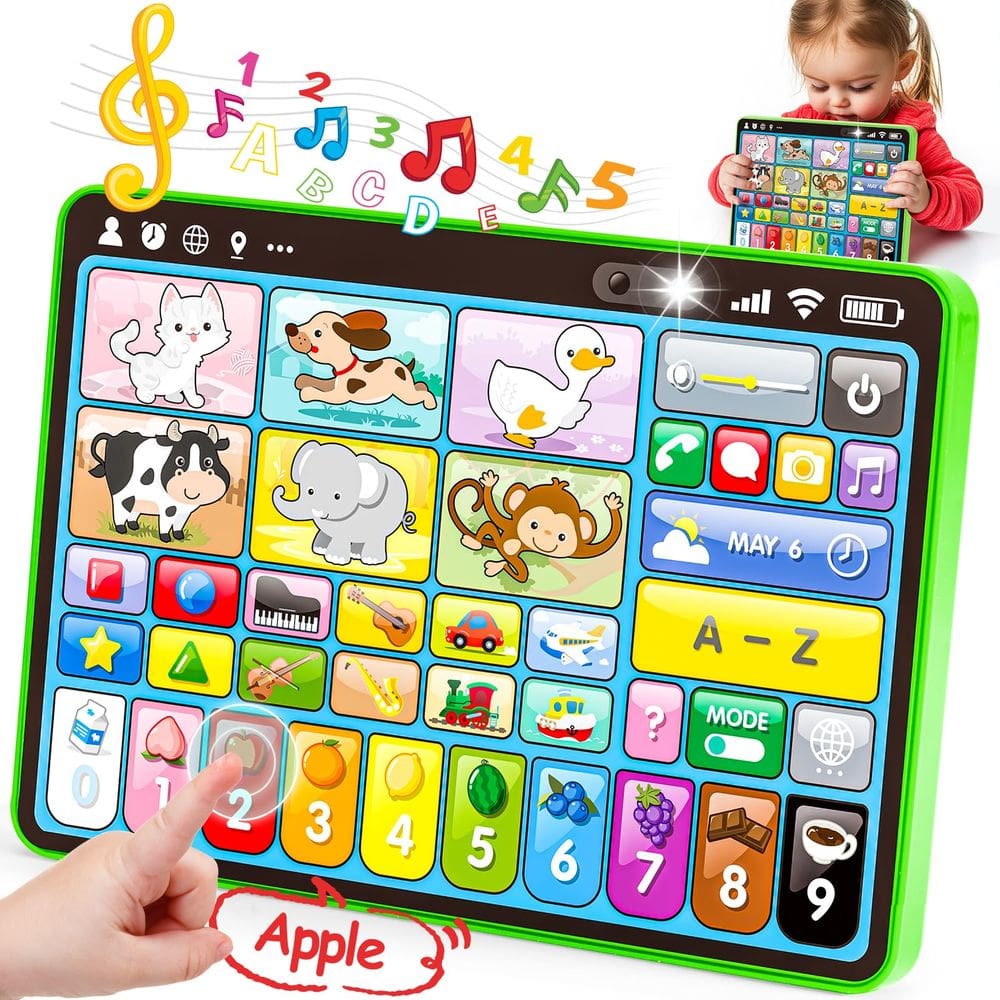 Learning Tablet Shahaland para crianças de 1 a 3 anos com música e luzes