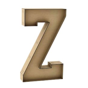 Letra Caixa Grande Z Mdf 80Cm De Altura Decoração Festa
