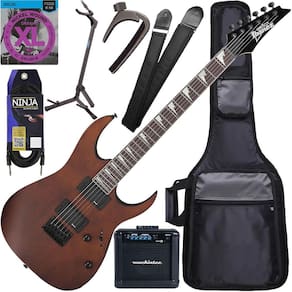 Kit Guitarra Ibanez Grg121 Dx Hh Walnut Flat Wnf Gx04