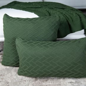 Almofada Tricot Link Verde Militar 35X55Cm 9501001