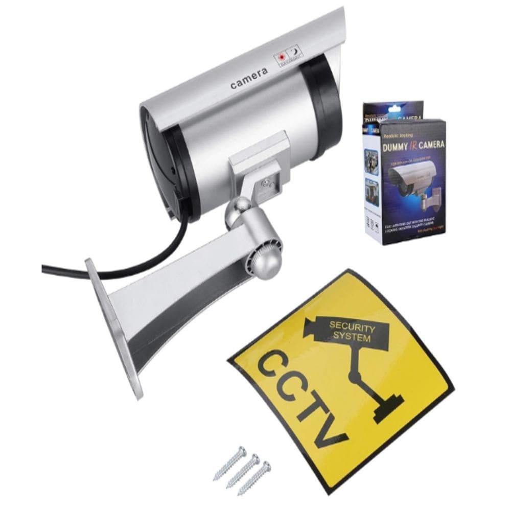 Camera Falsa Com Luz Led Vermelho Piscante Filmagem Monitoramente Fake Espanta Ladrao Micro Dome